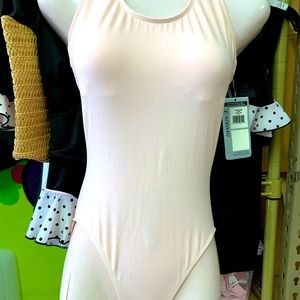 Danskin halter leotard soft peach pink
